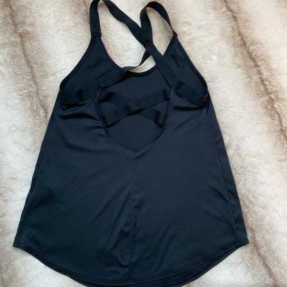 Nike Women's Black Breathe Tank Elastica dry fit workout tank top - Picture 4 of 6